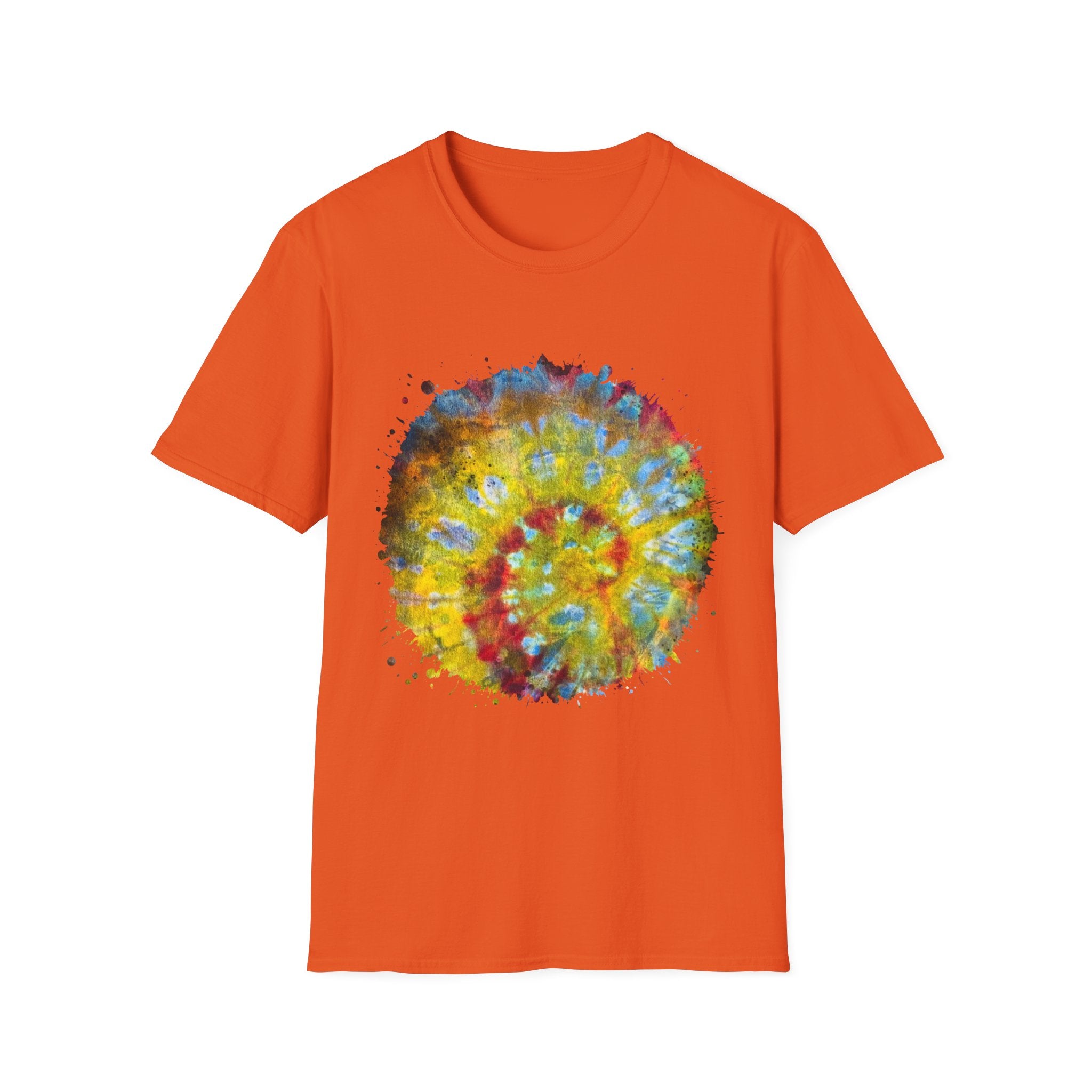 Habanero Helix 2:  Vibrant Tie-Dye Unisex T-Shirt, Retro Graphic Tee, Casual Wear, Unique Gift, Festival Fashion, Summer Apparel
