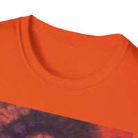 POWER BALL BLISS: Vibrant swirl Tie-Dye Unisex Softstyle T-Shirt, Summer Festival Tee, Bohemian Apparel, Gift for Friends, Unique Graphic Shirt