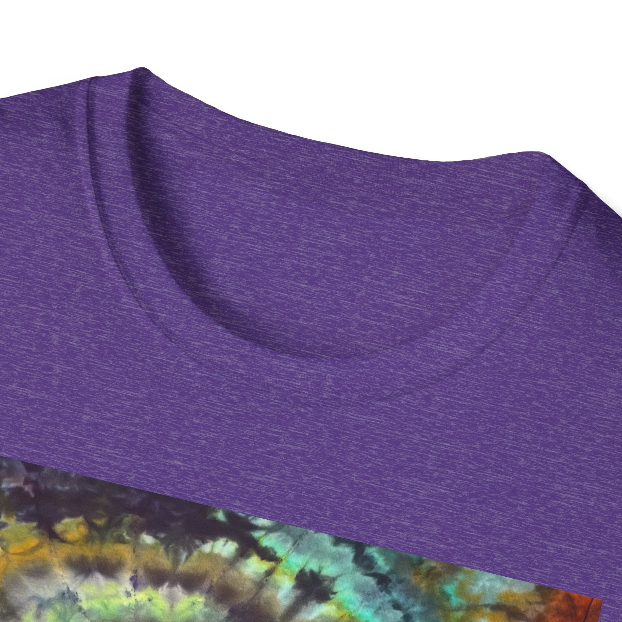 TEMPTATION: Mystical Vibrant Tie-Dye T-Shirt, Unisex Softstyle Tee, Boho Festival Wear, Summer Vibe Shirt, Eco-Friendly Apparel, Gift for Him or Her