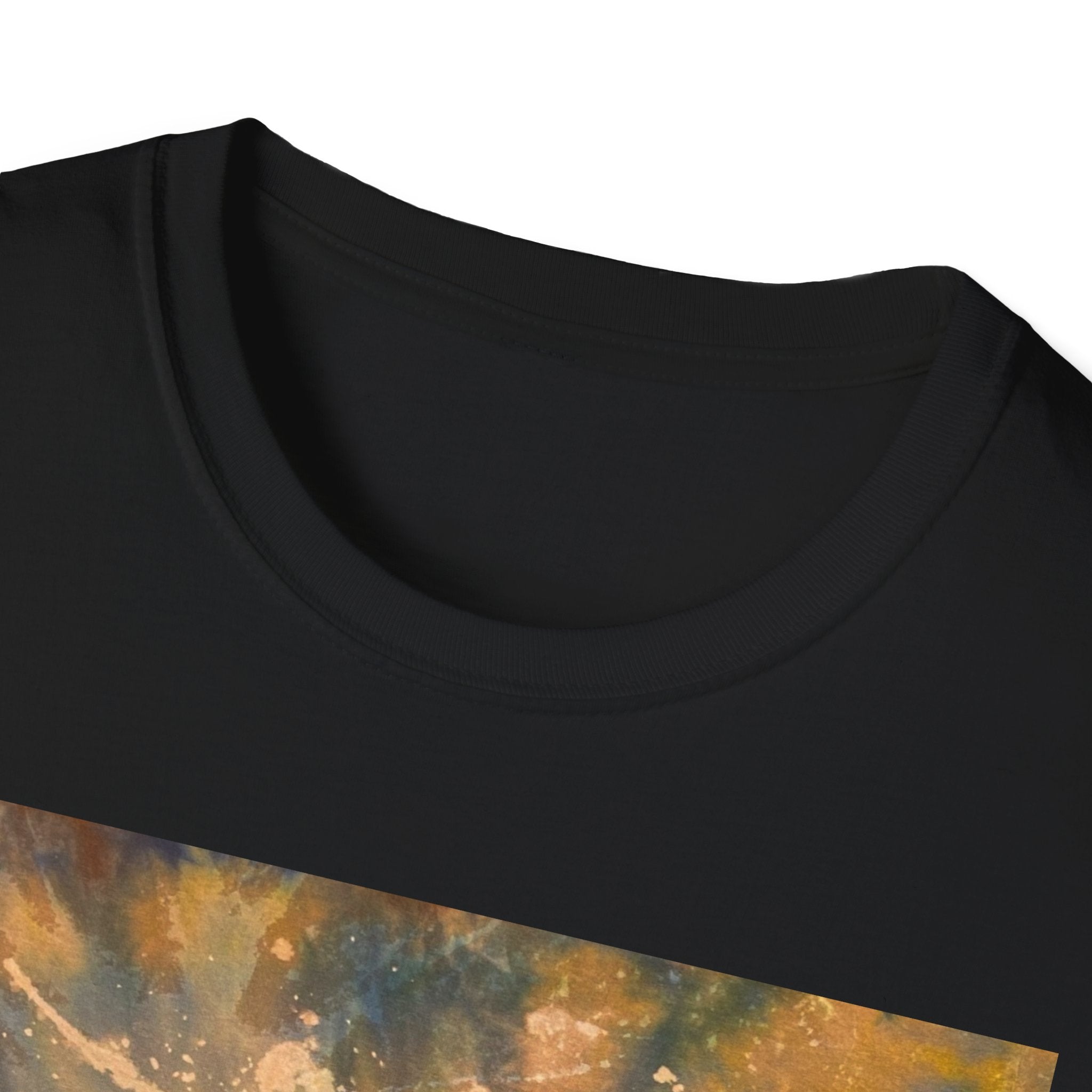 ETERNAL STAR FIRE: Cosmic Starburst T-Shirt - Softstyle Tee, Unisex Casual Shirt, Unique Graphic Top, Gift for Art Lovers, Trendy Summer Wear