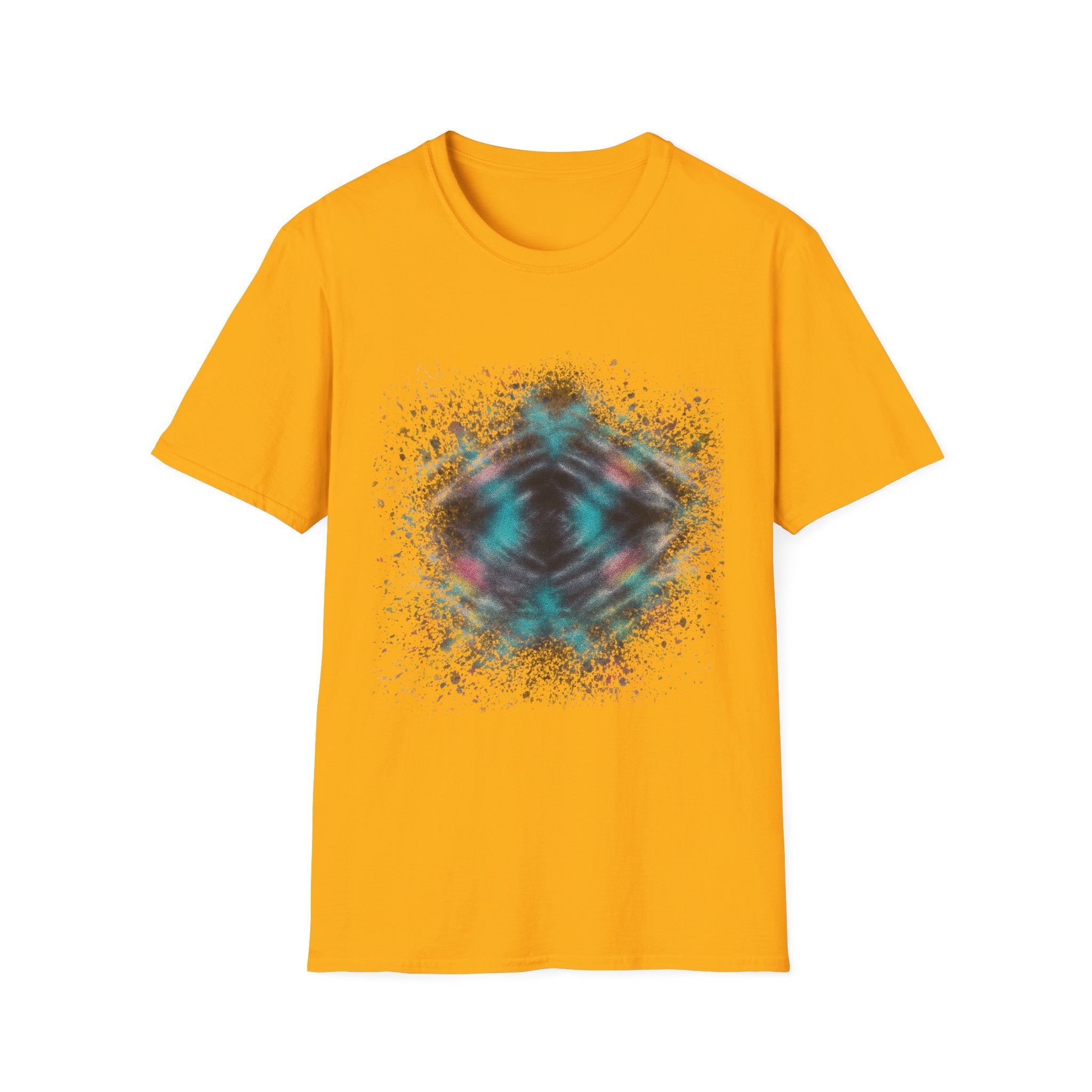 FOCAL POINT:  Kaleidoscope inspired, Colorful Tie-Dye Unisex T-Shirt, Funky Graphic Tee, Casual Summer Wear, Gift for Friends, Vibrant Design, Unique Style
