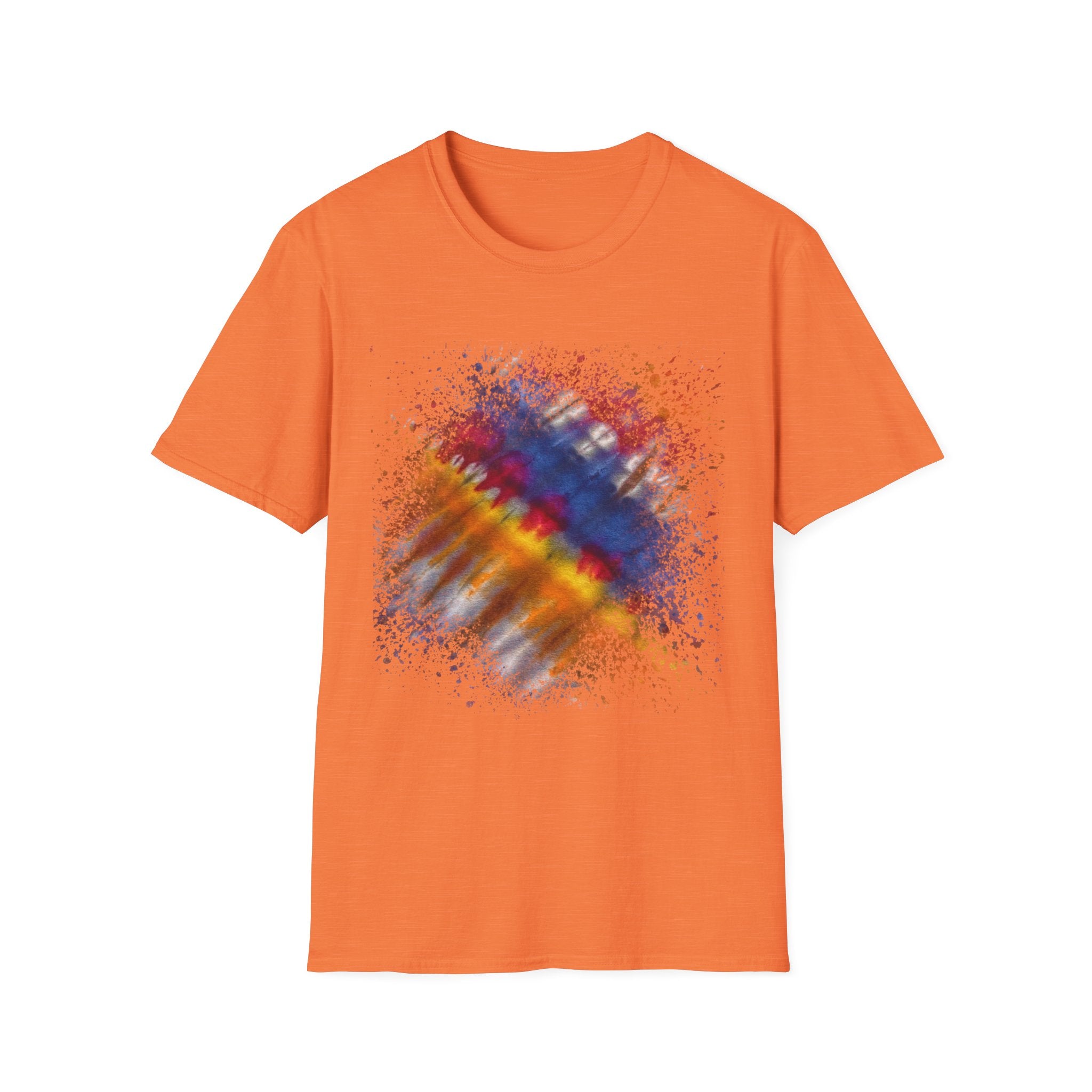 INTUITION:  Sunrise inspired, Vibrant Tie-Dye Unisex Softstyle T-Shirt | Comfortable Casual Wear, Gift Idea for Summer, Music Festivals, Retro Vibes, Unisex Apparel