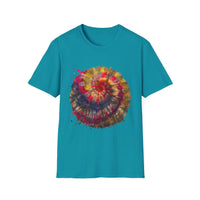 Desert Rose 2:  Vibrant Tie-Dye T-Shirt, Unisex Softstyle Tee, Boho Chic Shirt, Casual Wear, Perfect for Summer Festivals, Gift for Friends