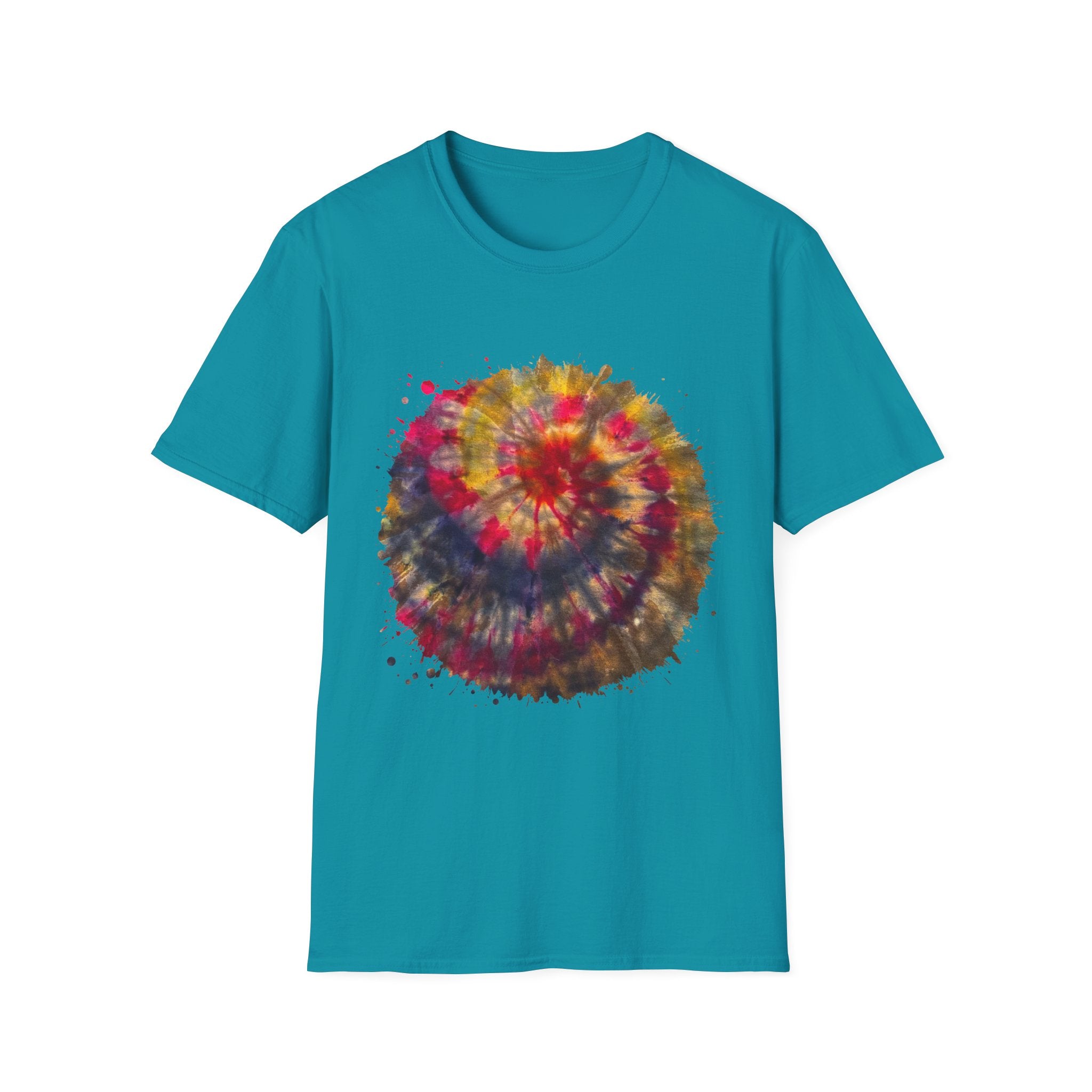 Desert Rose 2:  Vibrant Tie-Dye T-Shirt, Unisex Softstyle Tee, Boho Chic Shirt, Casual Wear, Perfect for Summer Festivals, Gift for Friends