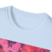 MAGENTA MADNESS;  Smash style, Vibrant Tie-Dye T-Shirt, Unisex Softstyle Tee for Festivals, Summer Vibes, Gifts for Friends, Casual Wear, Easy Fashion