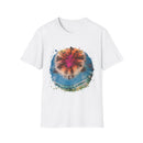 SAND DOLLAR DREAM: Ocean inspired Vibrant Tie-Dye Unisex T-Shirt, Boho Tee, Summer Shirt, Festival Wear, Unique Gift for Music Lovers