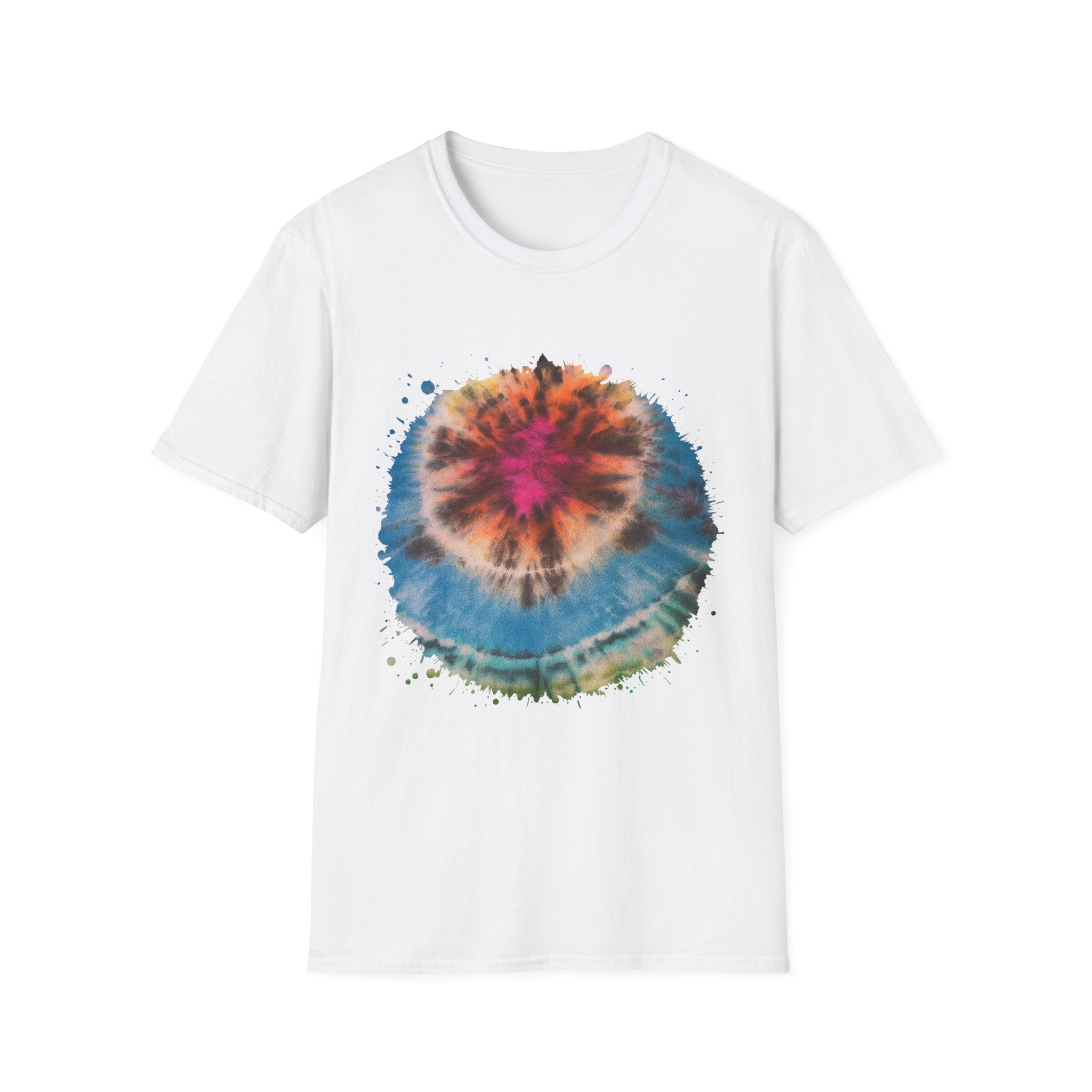 SAND DOLLAR DREAM: Ocean inspired Vibrant Tie-Dye Unisex T-Shirt, Boho Tee, Summer Shirt, Festival Wear, Unique Gift for Music Lovers