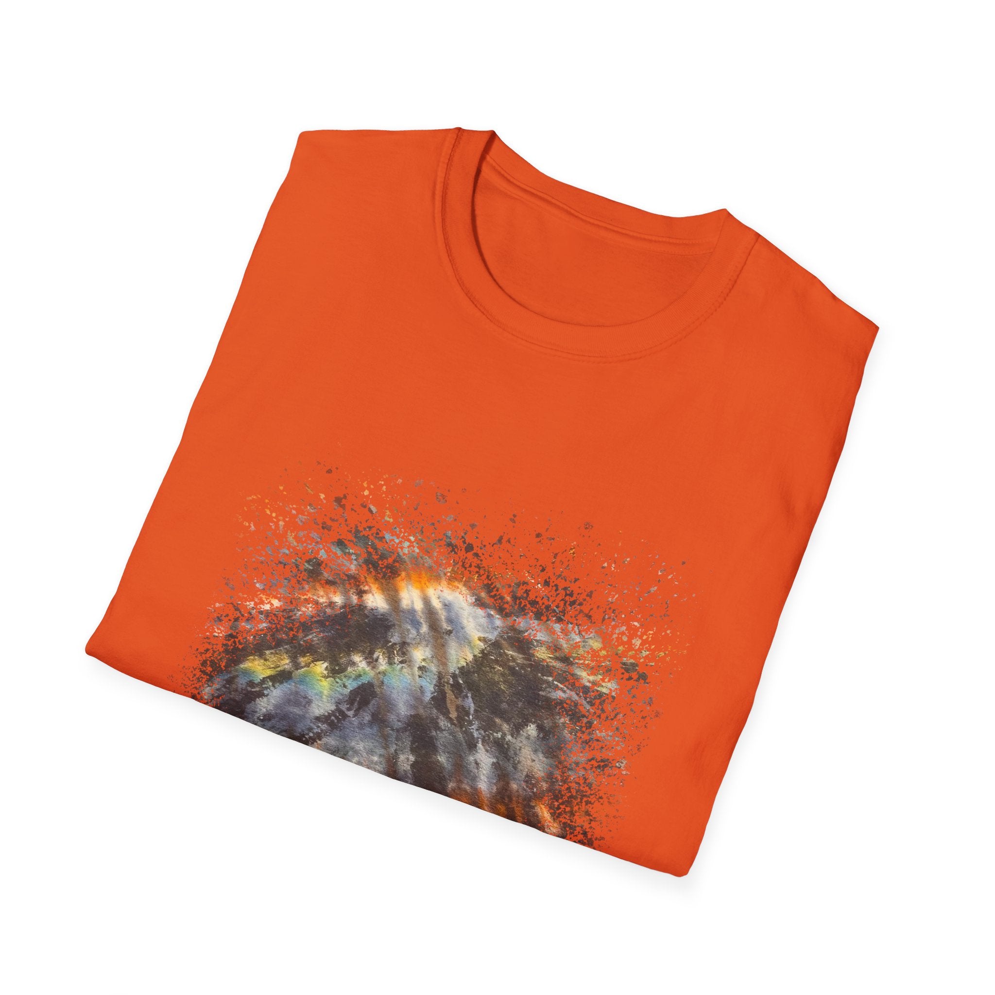 Asteroid Menace 2:  Artistic Abstract Unisex Softstyle T-Shirt | Trendy Graphic Tee, Casual Wear, Unique Fashion Gift, Art Lover Apparel, Everyday Comfort