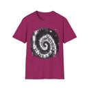 ABYSS: "Down the rabbit hole" vibe, Tie-Dye monochrome Swirl, Unisex Softstyle T-Shirt | Colorful Summer Shirt | Perfect for Festivals, Casual Outings, Gifting, Holidays