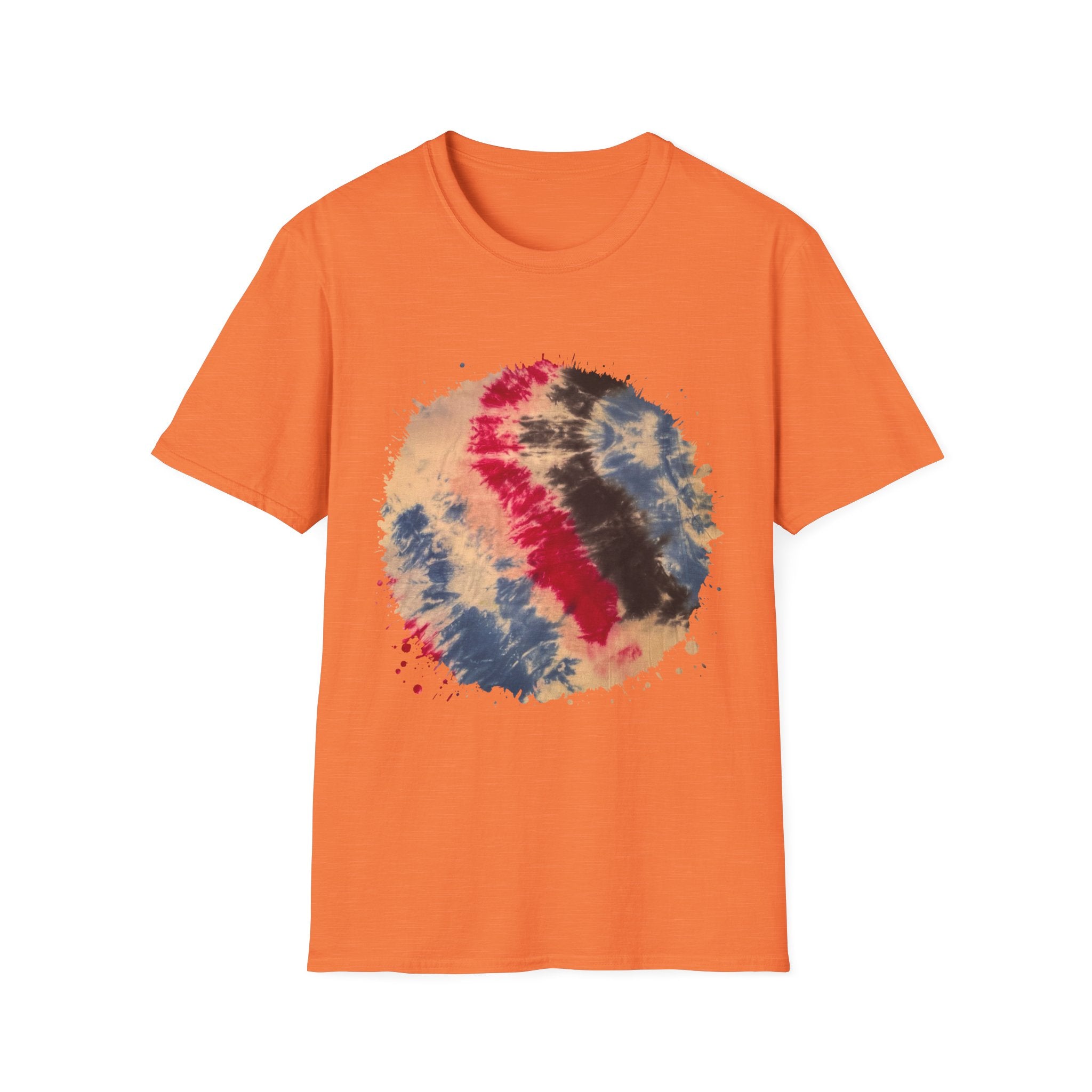 Boomerang Blaze 2:  Tie Dye Unisex Softstyle T-Shirt - Bohemian Vibes for Casual Wear, Summer Festivals, Gift Ideas, Eco-Friendly Fashion, Everyday Comfort