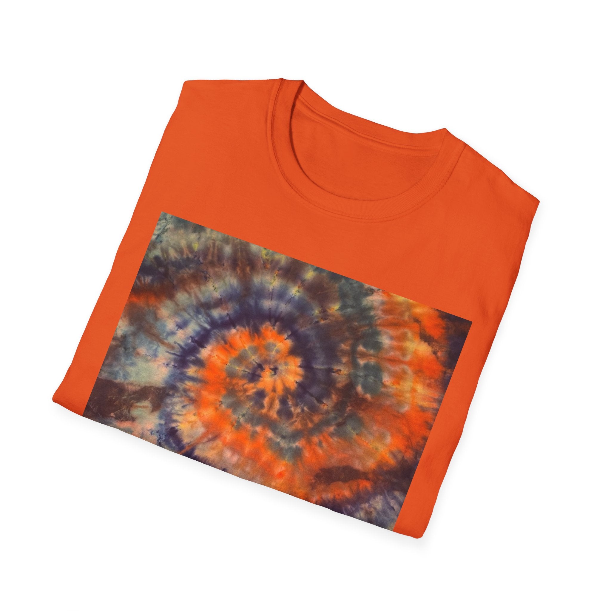 MARMALADE REBEL: Splashy Unisex super swirl Tie-Dye T-Shirt, Vibrant Spiraled Design, Casual Summer Tee, Festival Wear, Gift for Friends