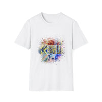 The Scramble 2:  Colorful Splash Unisex Softstyle T-Shirt, Casual Wear, Gift for Friends, Summer Fashion, Vibrant Art Tee