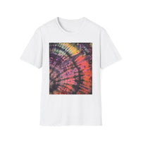 SMASH PARTY: Edgy quarter swirl vibe Tie-Dye Unisex T-Shirt - Boho Style, Summer Vibes, Festival Wear, Beach Party Outfit, Unique Gift Idea