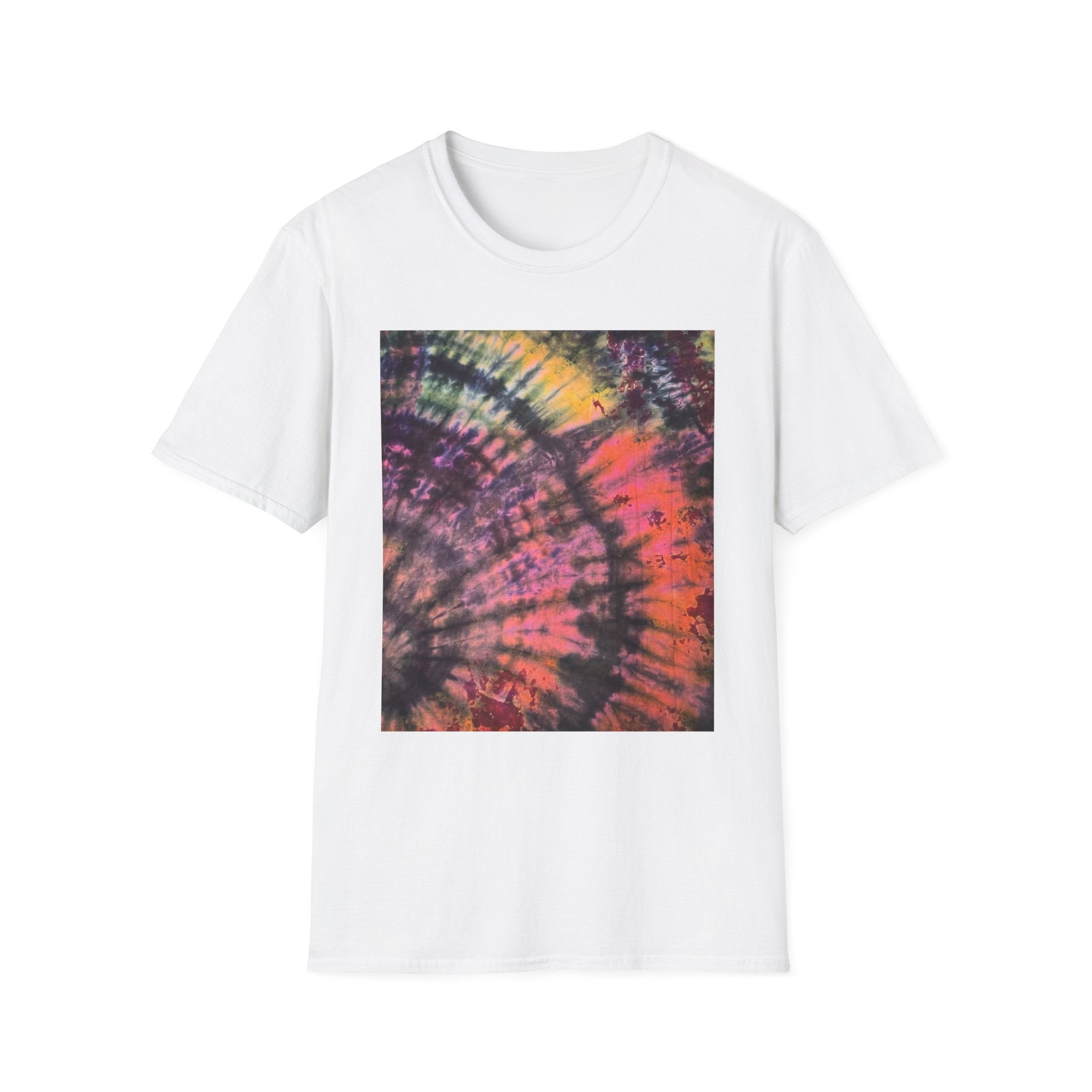 SMASH PARTY: Edgy quarter swirl vibe Tie-Dye Unisex T-Shirt - Boho Style, Summer Vibes, Festival Wear, Beach Party Outfit, Unique Gift Idea