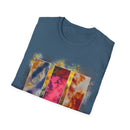 RUBICON:  Chic Vibrant Abstract Art Unisex Softstyle T-Shirt - Casual Wear, Art Lover Gift, Everyday Fashion, Unique Graphic Tee