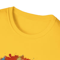 Orange Krush 2:  Tie-Dye Krush Unisex Softstyle T-Shirt, Vibrant Casual Tee, Bohemian Top, Festival Wear, Gift for Music Lovers