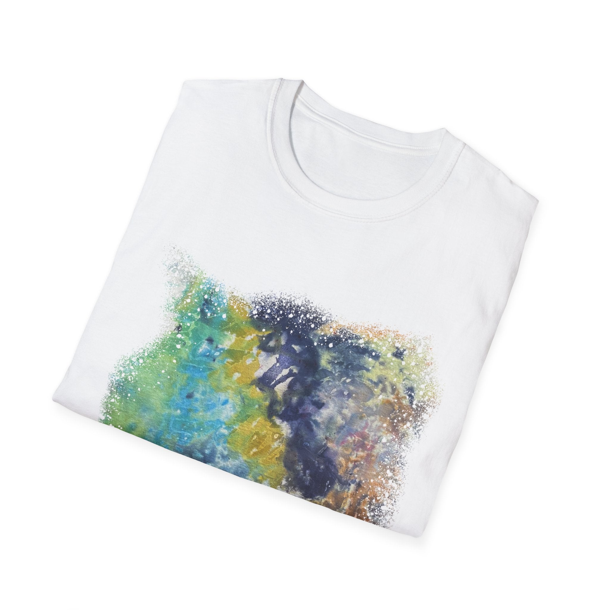 INFLECTION POINT: Monet style Colorful Tie-Dye Unisex Softstyle T-Shirt, Casual Wear, Festival Outfit, Art-Inspired, Everyday Fashion, Gift for Art Lovers