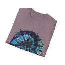 Cobalt Tornado 2:  Spiral Tie-Dye T-Shirt, Unisex Kaftan, Bohemian Tee, Beachwear, Summer Top, Festival Gear, Unique Gift