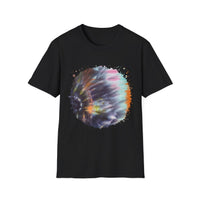 Bravado 2:  Colorful Tie-Dye Unisex Softstyle T-Shirt with Abstract Design, Perfect for Festivals, Casual Outings, Relaxed Days, Summer Vibes, and Gifts