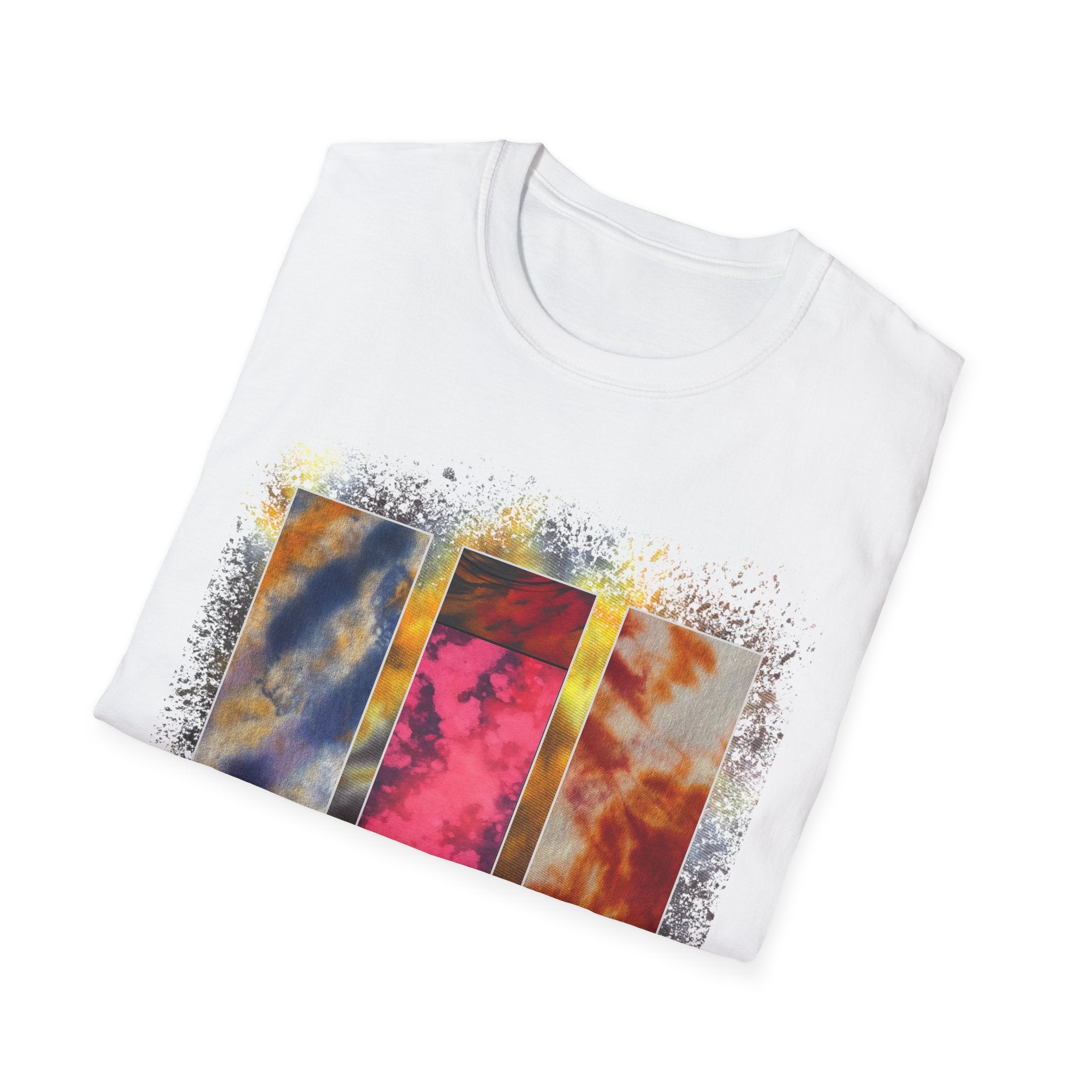 RUBICON:  Chic Vibrant Abstract Art Unisex Softstyle T-Shirt - Casual Wear, Art Lover Gift, Everyday Fashion, Unique Graphic Tee