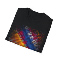INTUITION:  Sunrise inspired, Vibrant Tie-Dye Unisex Softstyle T-Shirt | Comfortable Casual Wear, Gift Idea for Summer, Music Festivals, Retro Vibes, Unisex Apparel