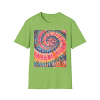RAINBOW BALLAD: Colorful  rainbow sherbet style,  Tie-Dye Unisex Softstyle T-Shirt | Boho Vibe, Summer Essentials, Eco-Friendly Fashion, Gift for Friends, Casual Wear