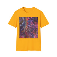 BOMBAY BLITZ:  Galactic Tie-Dye T-Shirt - Unisex Softstyle Tee, Boho Fashion, Festival Wear, Gift for Space Lovers, Casual Everyday Top