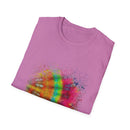 Mandarin Halo 2:  Colorful Splash Unisex Softstyle T-Shirt - Fun Graphic Tee for Summer, Festival Fashion, Casual Wear, Unique Gift Idea, Vibrant [...]