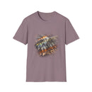 Asteroid Menace 2:  Artistic Abstract Unisex Softstyle T-Shirt | Trendy Graphic Tee, Casual Wear, Unique Fashion Gift, Art Lover Apparel, Everyday Comfort