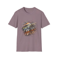 Asteroid Menace 2:  Artistic Abstract Unisex Softstyle T-Shirt | Trendy Graphic Tee, Casual Wear, Unique Fashion Gift, Art Lover Apparel, Everyday Comfort