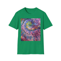 DRAGONFLY DESTINY: Fantasy inspired, Vibrant Tie-Dye T-Shirt, Unisex Softstyle Tee for Festivals, Summer Outings, Birthday Gifts, Casual Wear, Eco-Friendly Fashion