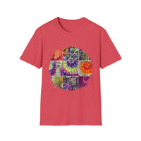 Resilience 2:  Vibrant Tie-Dye Unisex Softstyle T-Shirt, Bohemian Tee, Summer Apparel, Festival Wear, Gift for Him or Her