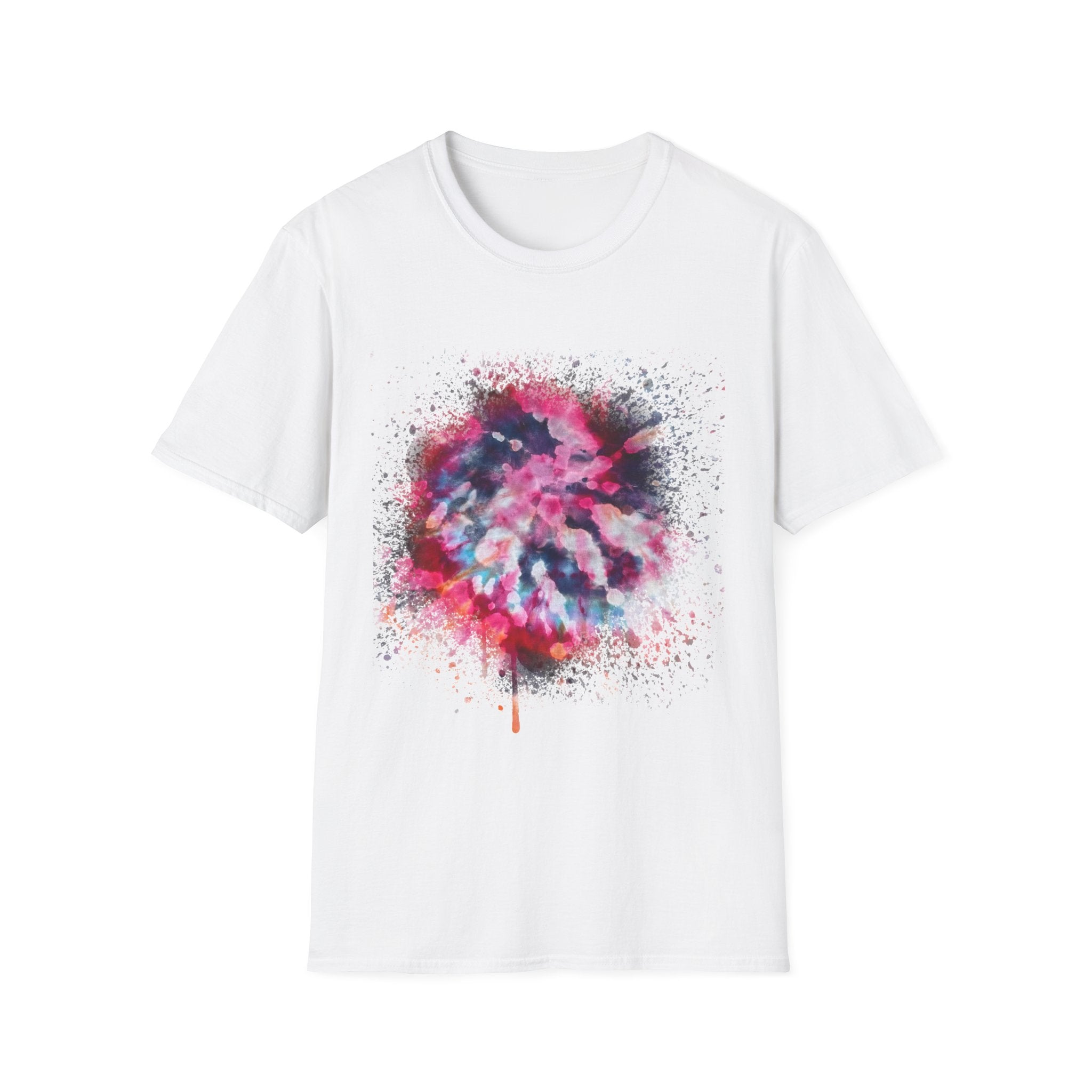 Hardcore Harmony 2:  Color Splash Unisex Softstyle T-Shirt | Trendy Graphic Tee | Summer Casual Wear, Gift for Artists, Festival Outfit, Everyday Comfort