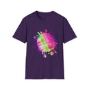 Neon Discovery 2:  Colorful Tie-Dye Splash Unisex Softstyle T-Shirt, Casual Tee, Summer Vibes, Festival Wear, Everyday Comfort, Gift Idea