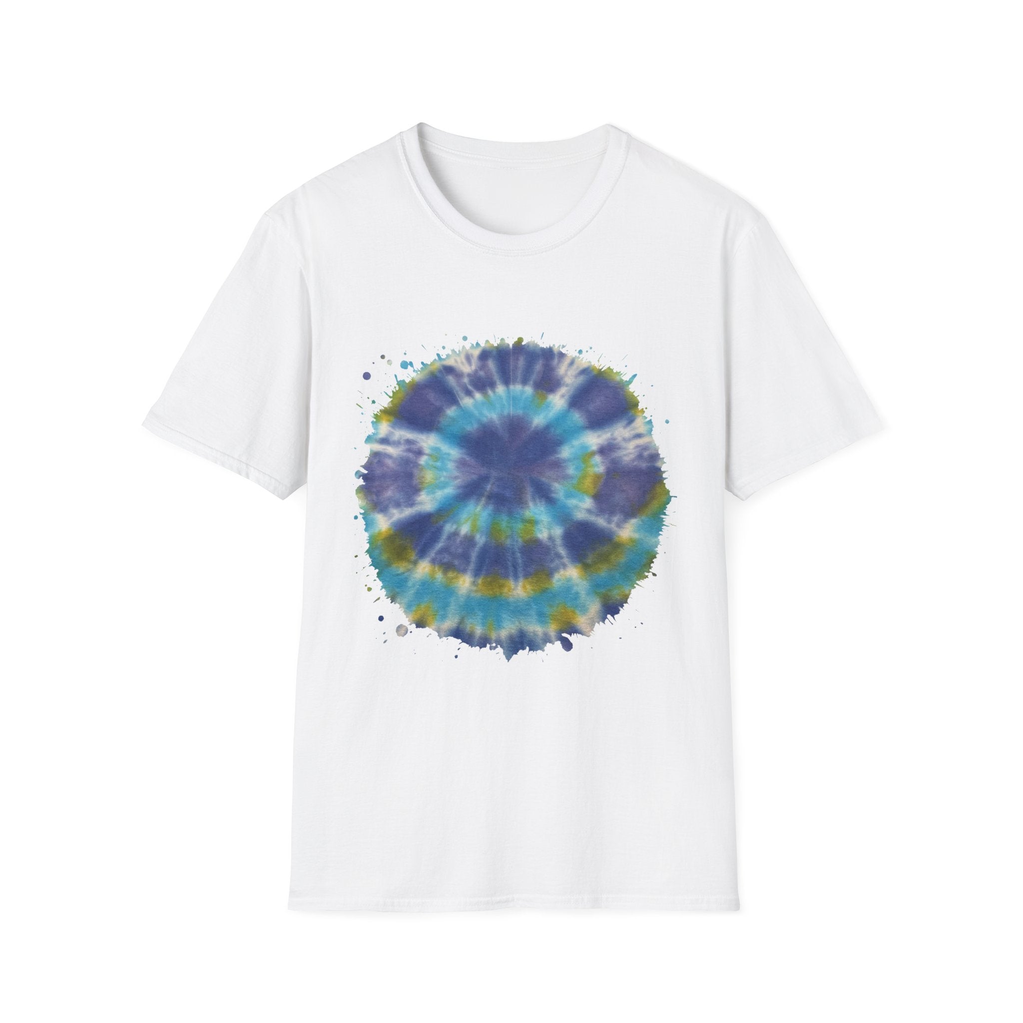 TARGET: Vortex style, Tie-Dye Unisex Softstyle T-Shirt - Vibrant Colorful Tee for Festivals, Summer, Casual Wear, Gift for Friends, Eco-Friendly Fashion