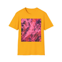 MAGENTA MADNESS;  Smash style, Vibrant Tie-Dye T-Shirt, Unisex Softstyle Tee for Festivals, Summer Vibes, Gifts for Friends, Casual Wear, Easy Fashion