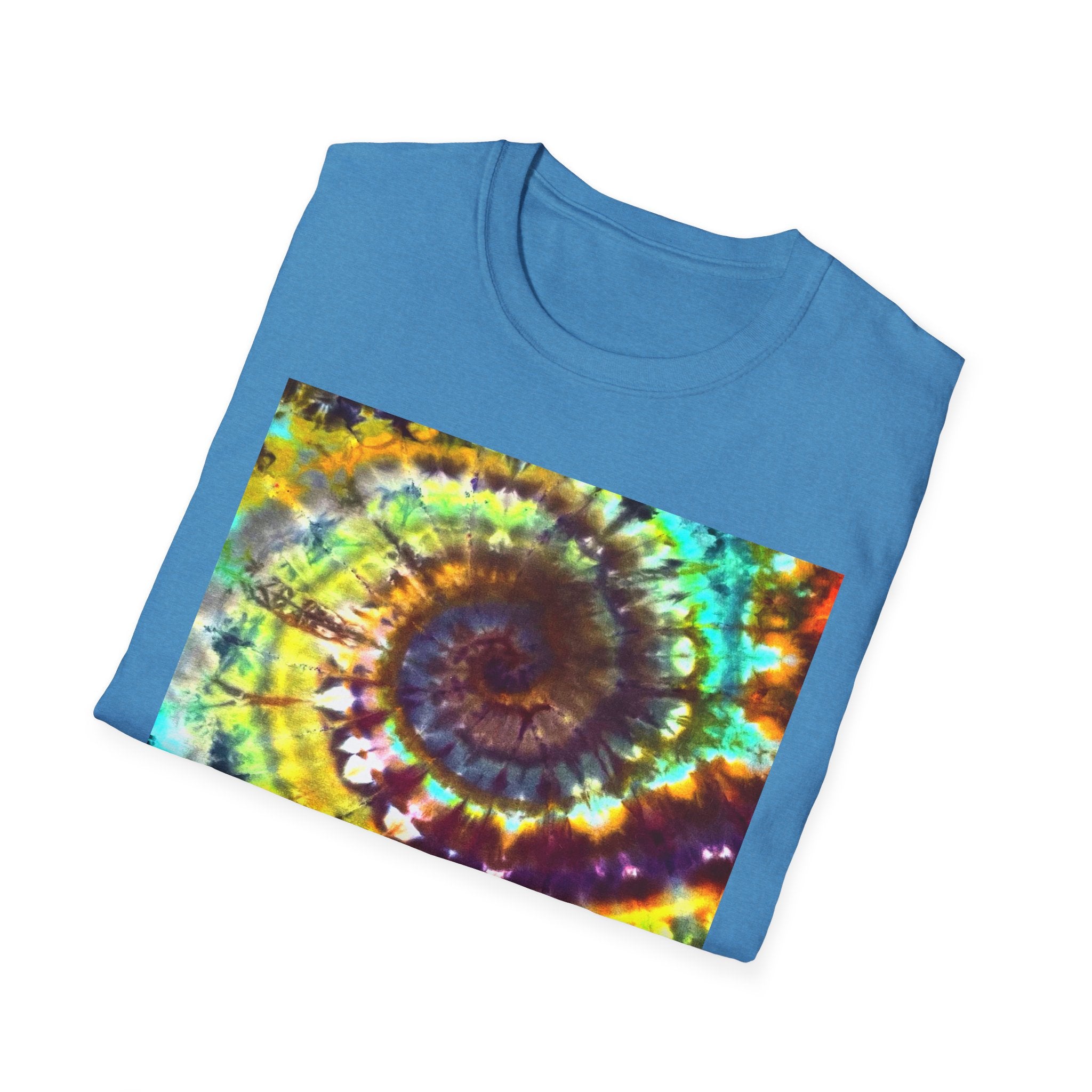 GIDEON: Vibrant swirl Tie-Dye T-Shirt for Festivals, Casual Wear, Spiritual Retreats, Gifts for Friends, Summer Style Essentials