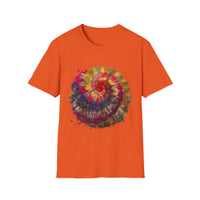 Desert Rose 2:  Vibrant Tie-Dye T-Shirt, Unisex Softstyle Tee, Boho Chic Shirt, Casual Wear, Perfect for Summer Festivals, Gift for Friends