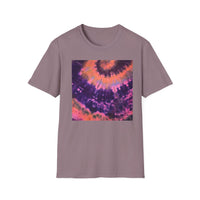 INDIGO ODYSSEY:  Half Swirl tie dye, Colorful Tie-Dye Unisex Softstyle T-Shirt, Summer Vibes Tee, Festival Apparel, Gift for Him/Her, Casual Wear, Retro Style