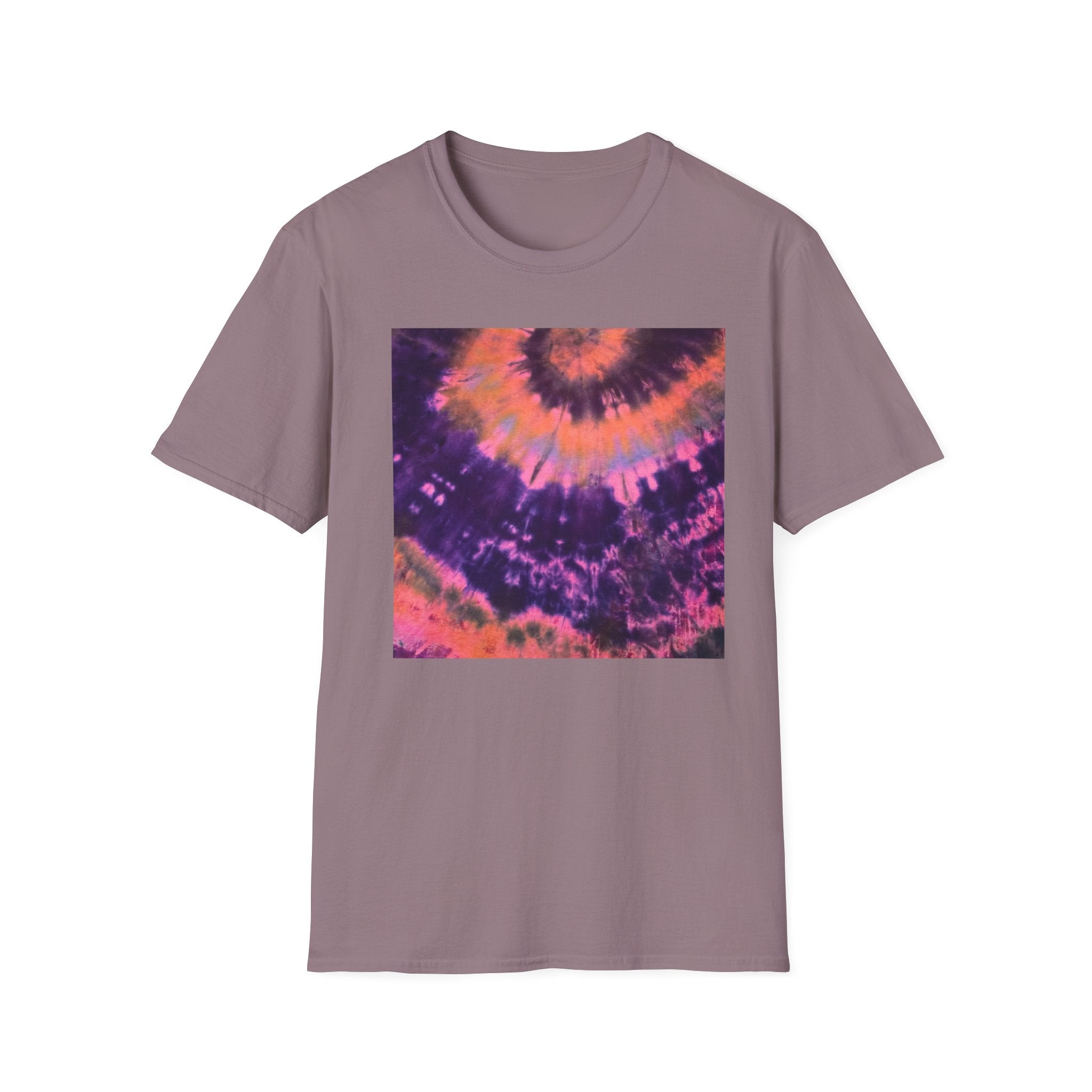 INDIGO ODYSSEY:  Half Swirl tie dye, Colorful Tie-Dye Unisex Softstyle T-Shirt, Summer Vibes Tee, Festival Apparel, Gift for Him/Her, Casual Wear, Retro Style