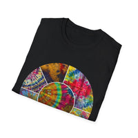 Synchronicity 2:  Colorful Tie-Dye Unisex T-Shirt, Boho Chic Tees, Summer Vibes Shirt, Festival Wear, Gift for Friends, Relaxed Fit Tops