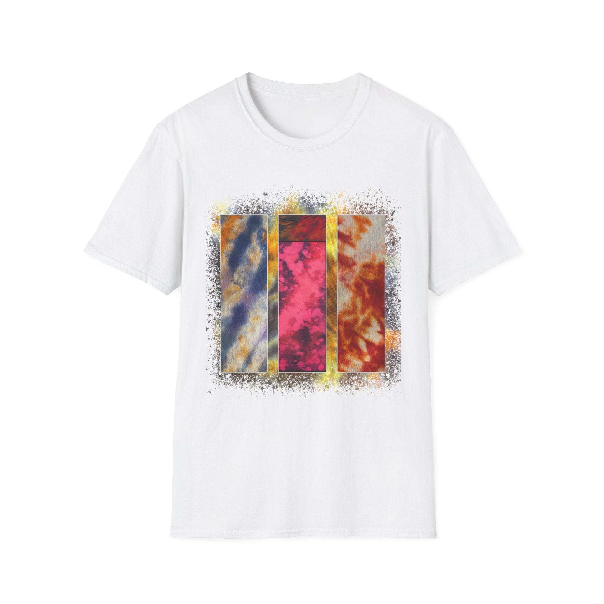 RUBICON:  Chic Vibrant Abstract Art Unisex Softstyle T-Shirt - Casual Wear, Art Lover Gift, Everyday Fashion, Unique Graphic Tee