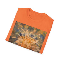 ETERNAL STAR FIRE: Cosmic Starburst T-Shirt - Softstyle Tee, Unisex Casual Shirt, Unique Graphic Top, Gift for Art Lovers, Trendy Summer Wear