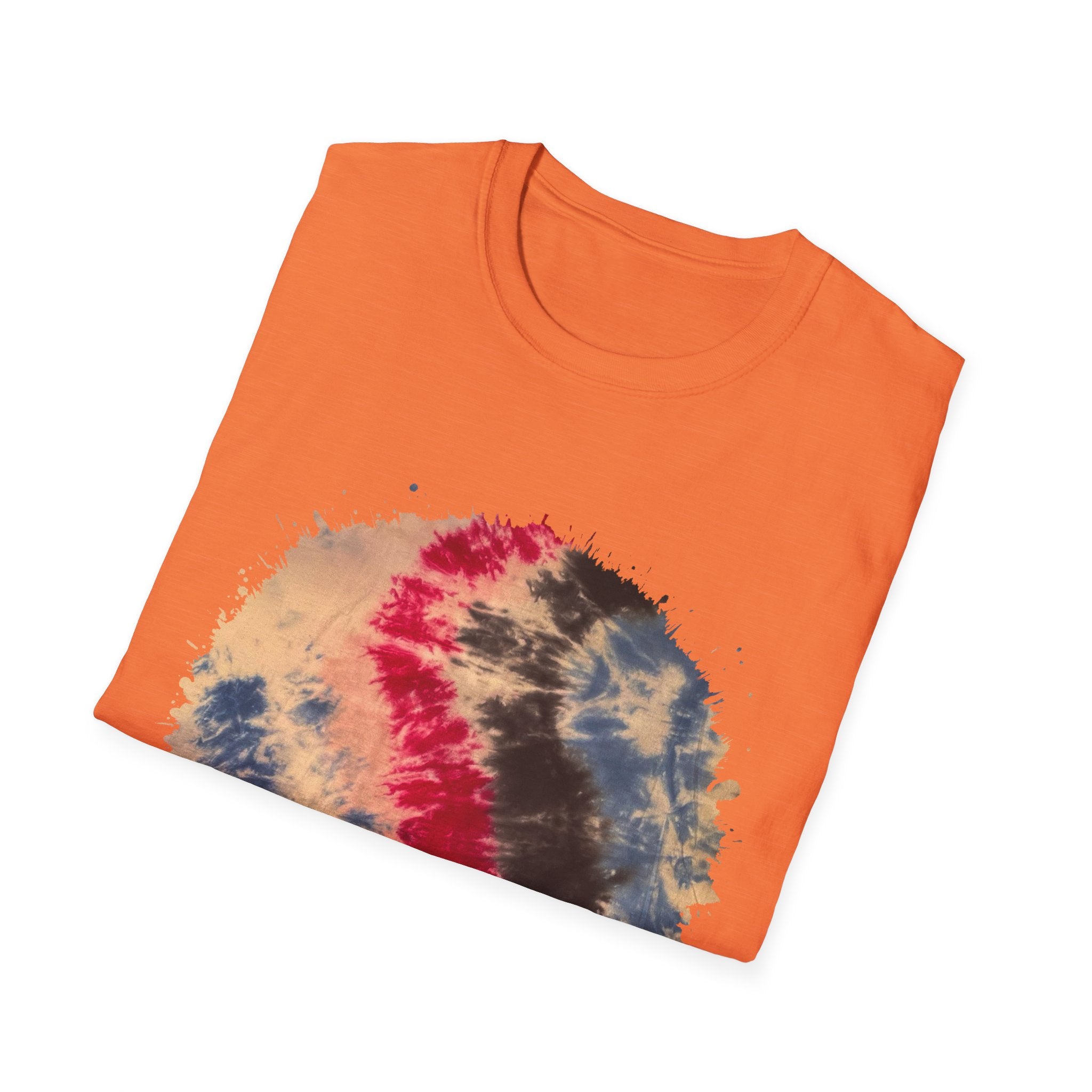 Boomerang Blaze 2:  Tie Dye Unisex Softstyle T-Shirt - Bohemian Vibes for Casual Wear, Summer Festivals, Gift Ideas, Eco-Friendly Fashion, Everyday Comfort