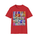 THE SCRAMBLE: Colorful, sampler style,  Tie-Dye collage Unisex T-Shirt, Vibrant Casual Wear, Summer Festival Top, Gift for Him/Her, Retro Vibe Fashion