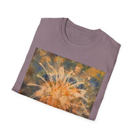 ETERNAL STAR FIRE: Cosmic Starburst T-Shirt - Softstyle Tee, Unisex Casual Shirt, Unique Graphic Top, Gift for Art Lovers, Trendy Summer Wear