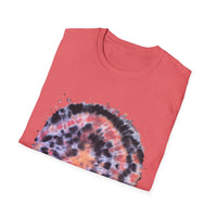 Tangerine Tiger 2:  Artistic Tie-Dye Unisex Softstyle T-Shirt, Casual Wear, Festival Outfit, Gift for Him/Her, Summer Vibes, Eco-Friendly Fashion