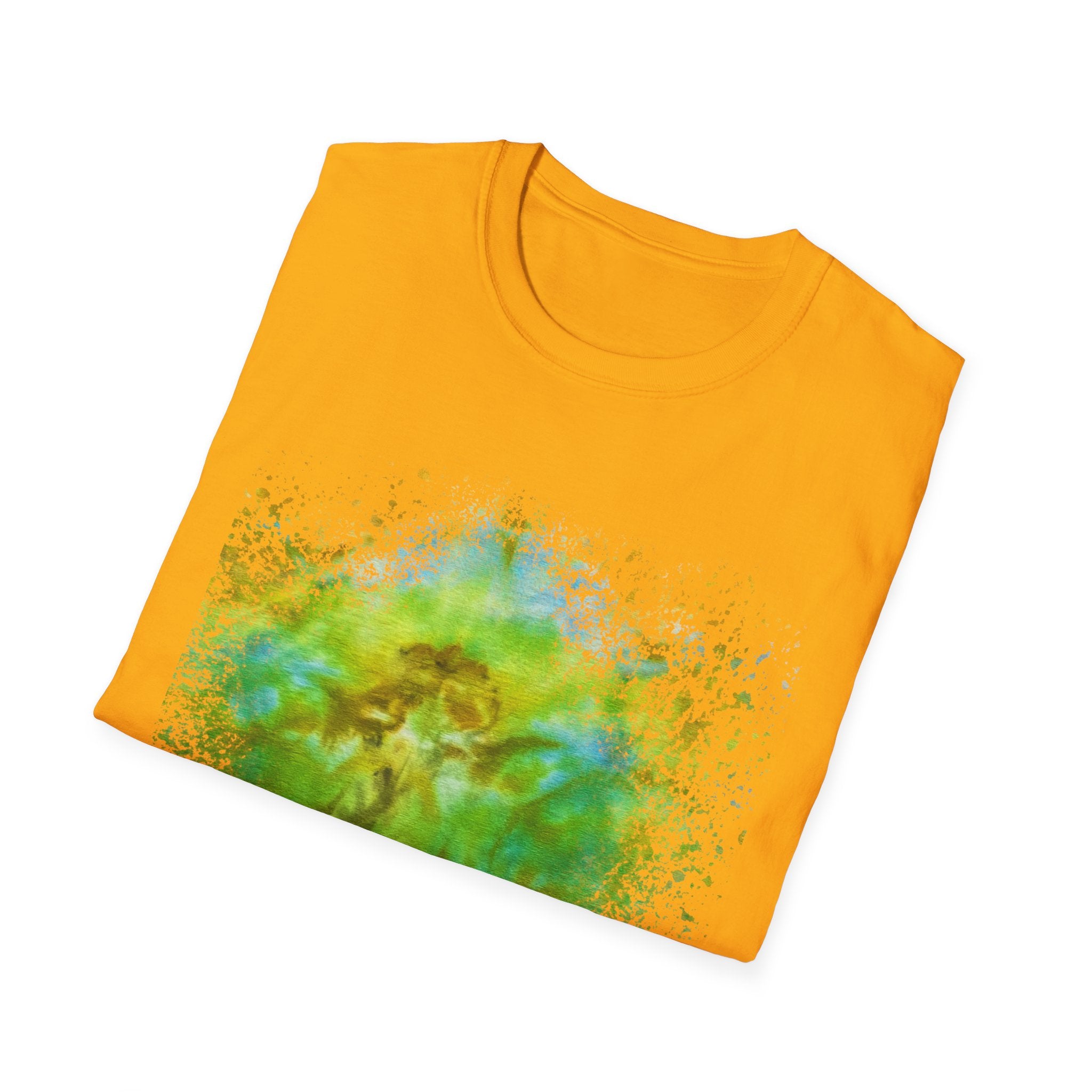 THE CONTRARIAN:  Deep sea vibe, Nature-Inspired Tie-Dye T-Shirt | Unisex Softstyle | Bohemian Vibe | Perfect for Festivals, Casual Wear, Eco-Friendly Living