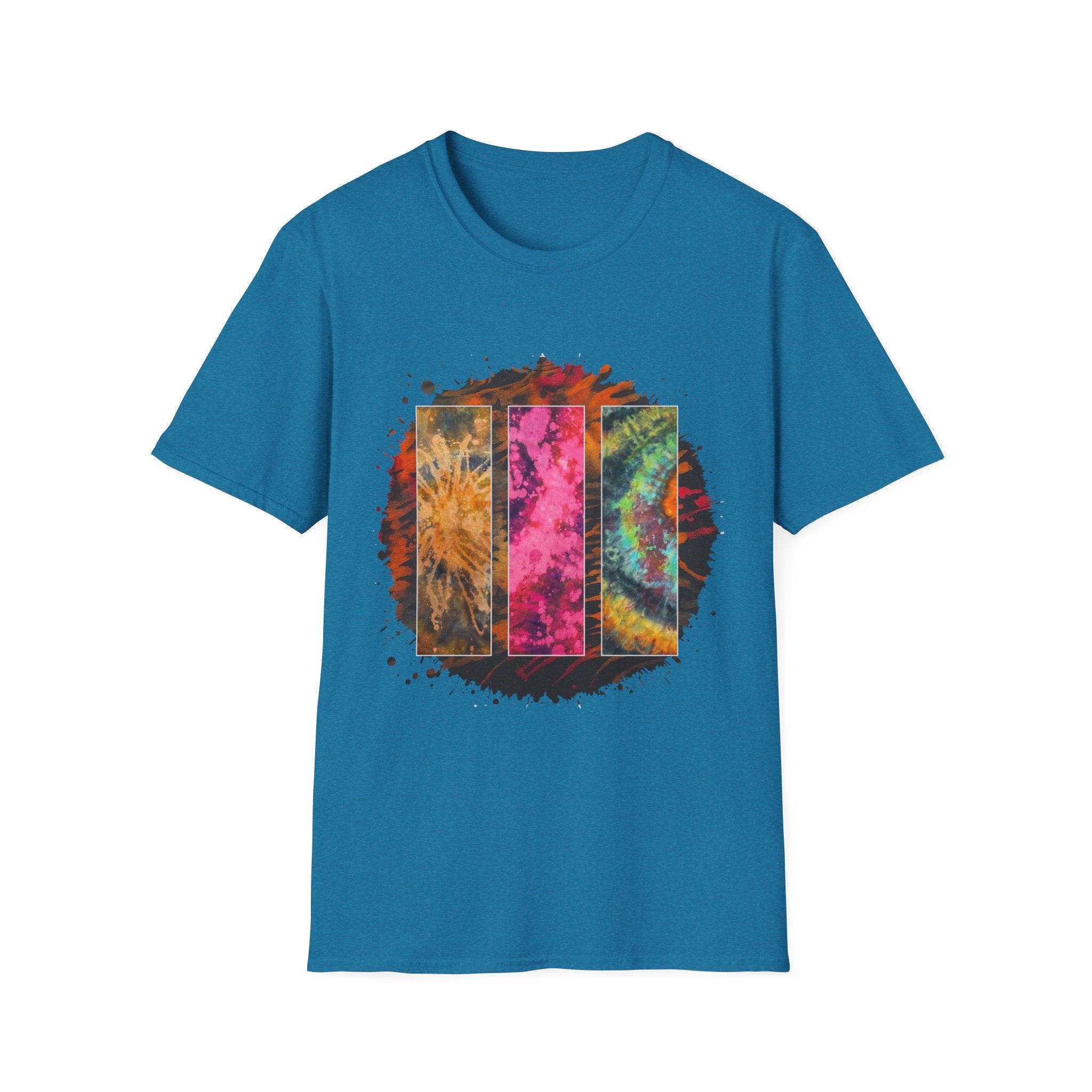 Firestone 2:  Vibrant Tie-Dye Unisex T-Shirt, Colorful Casual Tee, Summer Festival Shirt, Gift for Friends, Boho Style Apparel