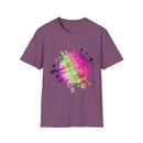 Neon Discovery 2:  Colorful Tie-Dye Splash Unisex Softstyle T-Shirt, Casual Tee, Summer Vibes, Festival Wear, Everyday Comfort, Gift Idea